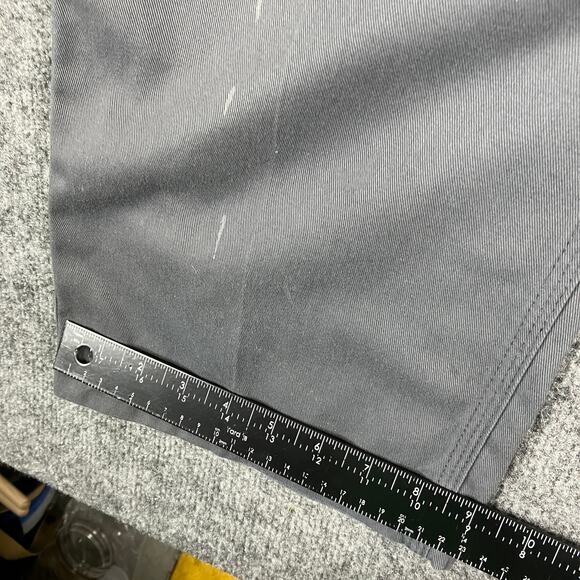 Carhartt B290 Dungaree Pants Mens 38x30 Gray Workwear Utility Twill Stain - Picture 2 of 9